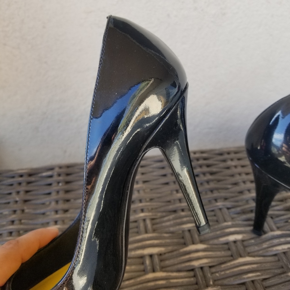 Vintage Chanel patent weaved heels sz 7 - Picture 5 of 11